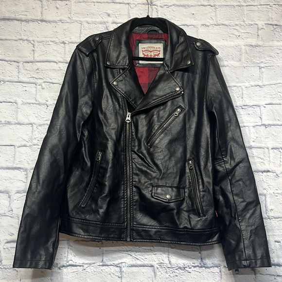 Levi's Men's Faux Leather Motorcycle Jacket - Picture 3 of 9